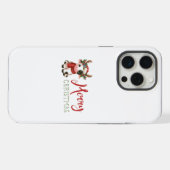 メリークリスマスかわいい牛 iPhoneケース (裏面横)