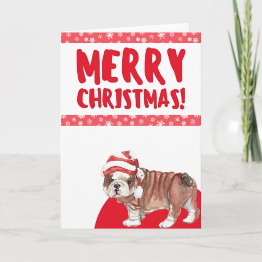 メリークリスマスかわいい犬 シーズンカード (正面)