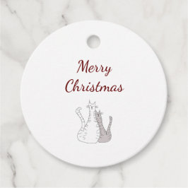 メリークリスマスかわいい猫エレガントたち フェイバータグ