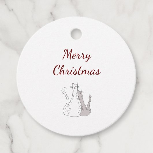 メリークリスマスかわいい猫エレガントたち フェイバータグ (正面)