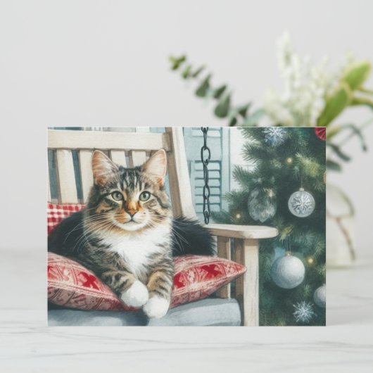 メリークリスマスかわいい猫 シーズンカード (スタンド正面)