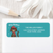 メリークリスマスかわいい猫 ラベル (インサイチュ)