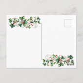 メリークリスマスかわいい親愛鹿の冬おもしろい ポストカード (裏面)