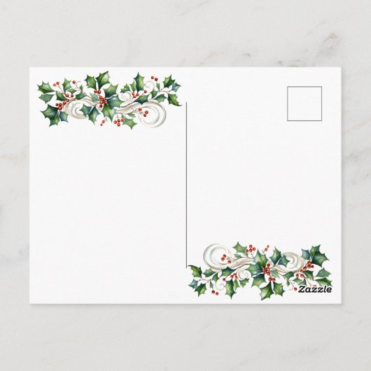 メリークリスマスかわいい親愛鹿の冬おもしろい ポストカード (裏面)