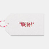 メリークリスマスかわいい赤と緑の格言 ギフトタグ (裏面横)