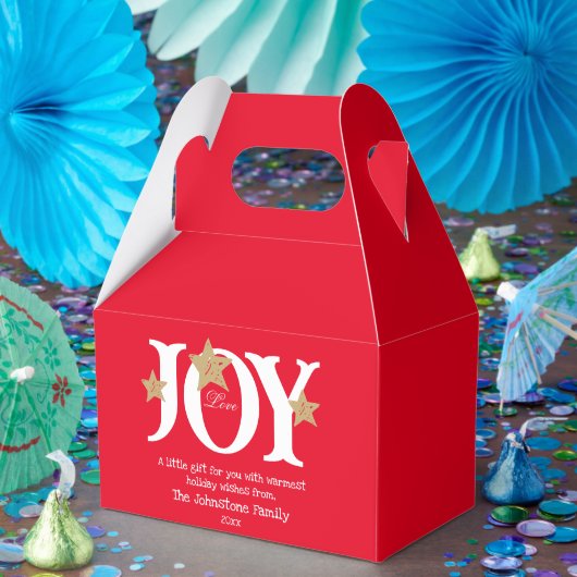 メリークリスマスかわいい赤のための小さな贈り物 フェイバーボックス (パーティー)