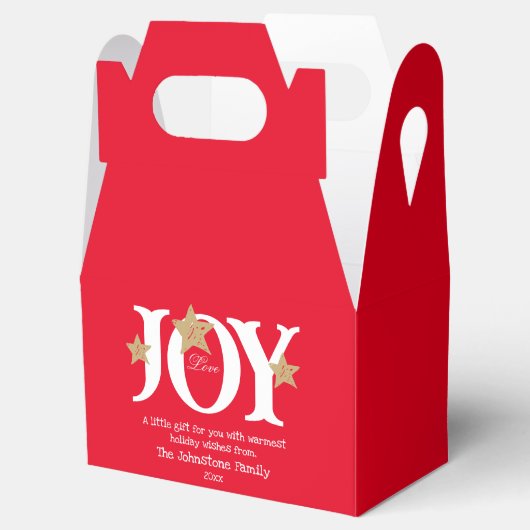 メリークリスマスかわいい赤のための小さな贈り物 フェイバーボックス (オープン)