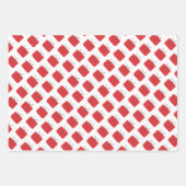 メリークリスマスかわいい赤サンタ ラッピングペーパーシート (正面2)