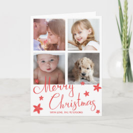 メリークリスマスかわいい赤チョーク写真集 シーズンカード