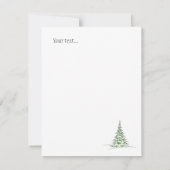 メリークリスマスかわいい農家モダンホワイトグレー ノートカード (裏面)