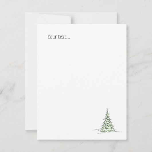 メリークリスマスかわいい農家モダンホワイトグレー ノートカード (裏面)