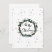 メリークリスマスかわいい農家モダンホワイトグレー ノートカード (正面/裏面)