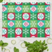 メリークリスマスかわいい雪 キッチンタオル (折り畳み)