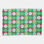 メリークリスマスかわいい雪 キッチンタオル (横)