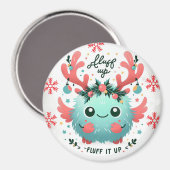 メリークリスマスかわいい青い怪物 マグネット (正面/裏面)