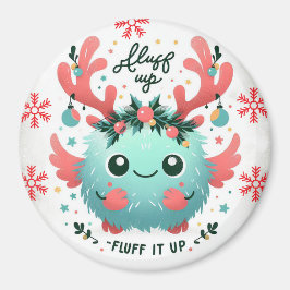 メリークリスマスかわいい青い怪物 マグネット