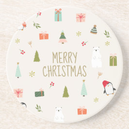 メリークリスマスかわいい コースター