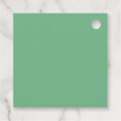 メリークリスマスかわいらしグリーンリースカスタムギフト フェイバータグ (裏面)