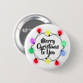 メリークリスマスがあなたにクリスマスライトホリデー 缶バッジ (正面&裏面)