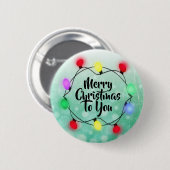 メリークリスマスがあなたにクリスマスライトホリデー 缶バッジ (正面&裏面)