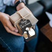 メリークリスマスがブラッククリスマスギフトタグを付ける ギフトタグ