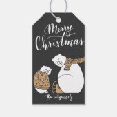 メリークリスマスがブラッククリスマスギフトタグを付ける ギフトタグ (正面)