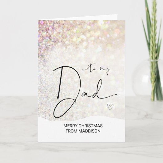 メリークリスマスが娘からのパパを願う カード (正面)