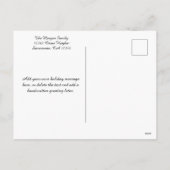 メリークリスマスきらびやかな黄金の箔 シーズンポストカード (裏面)