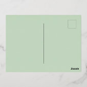 メリークリスマスきらめくフロストエバーグリーンブランチ 箔シーズンポストカード (裏面)