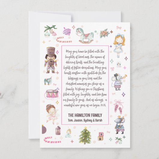 メリークリスマスくるみ割りフレームフォト シーズンカード (正面)