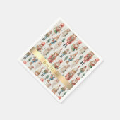 メリークリスマスくるみ割り人形の休日 スタンダードカクテルナプキン (角)