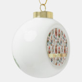 メリークリスマスくるみ割り人形の休日 セラミックボールオーナメント (左)