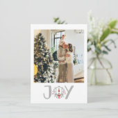 メリークリスマスくるみ割り人形Joyフォトホリデー シーズンカード (スタンド正面)