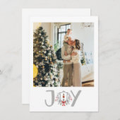 メリークリスマスくるみ割り人形Joyフォトホリデー シーズンカード (正面/裏面)