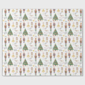 メリークリスマスくるみ割り器のギフトラップ紙 ラッピングペーパー (フラット)