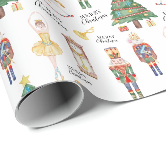 メリークリスマスくるみ割り器のギフトラップ紙 ラッピングペーパー (ロールコーナー)