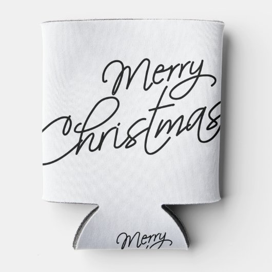 メリークリスマスことわざ（手書き） 缶クーラー (正面)