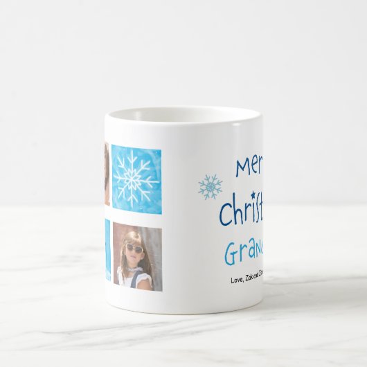 メリークリスマスじいちゃん2フォトカスタムマグ コーヒーマグカップ (中央)