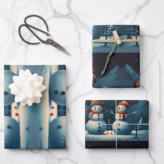 メリークリスマスすてきフェスティバルラッピング紙 ラッピングペーパーシート (正面)