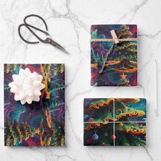 メリークリスマスすてきフェスティバルラッピング紙 ラッピングペーパーシート (正面)