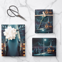 メリークリスマスすてきフェスティバルラッピング紙 ラッピングペーパーシート