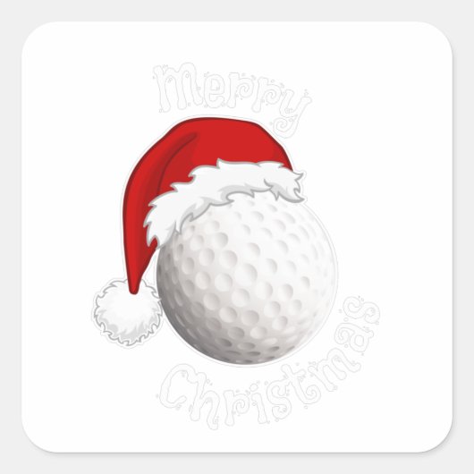 メリークリスマスすべてのゴルフファンとゴルフプレーヤー スクエアシール (正面)
