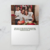 メリークリスマスそりのギフト2枚の写真カスタム文字 シーズンカード (内部)