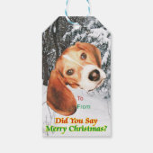 メリークリスマスって言った?ビーグルギフトラベル ギフトタグ (裏面)