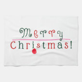 メリークリスマスつるとオーナメント キッチンタオル (横)