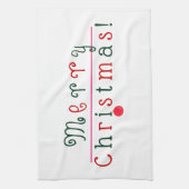 メリークリスマスつるとオーナメント キッチンタオル (縦)