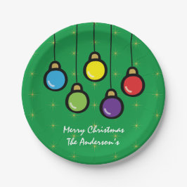 メリークリスマスつるのオーナメント金ゴールドスター ペーパープレート