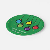 メリークリスマスつるのオーナメント金ゴールドスター ペーパープレート (アングル)