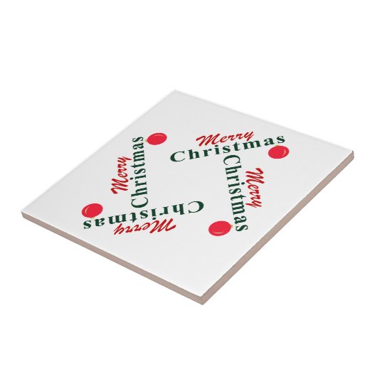 メリークリスマスつるズオーナメントホリエレガントデイ タイル (側面)