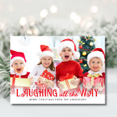 メリークリスマスで笑うかわいい シーズンカード